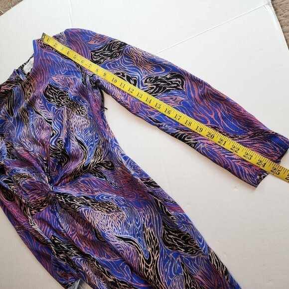Paris Atelier And Other Stories size 2 twist knot dress abstract print - Picture 11 of 14